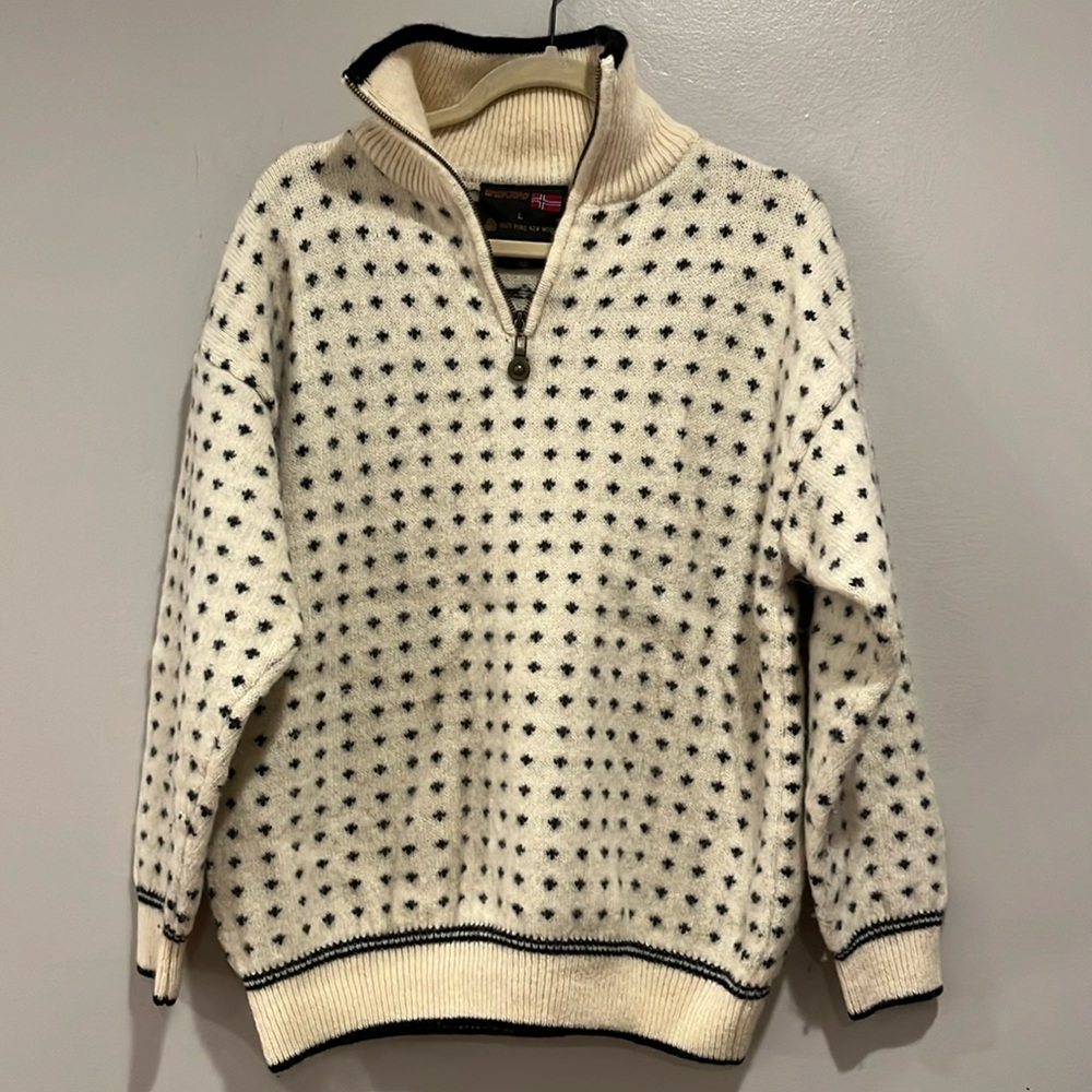 Mens Wool WindfjordSki Sweater Size Large